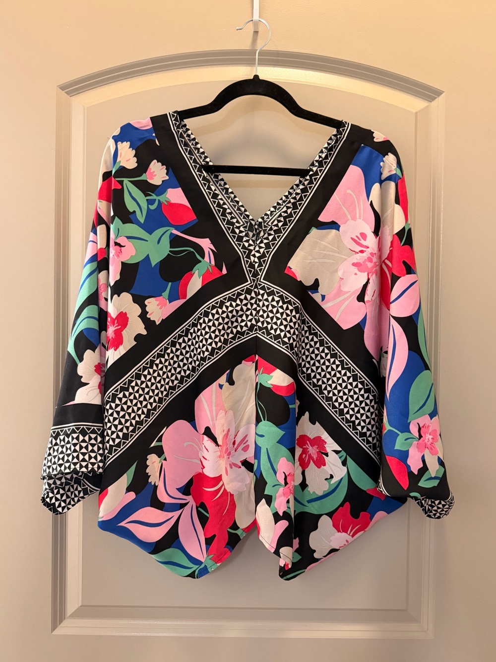 Floral Flowy Satin Top